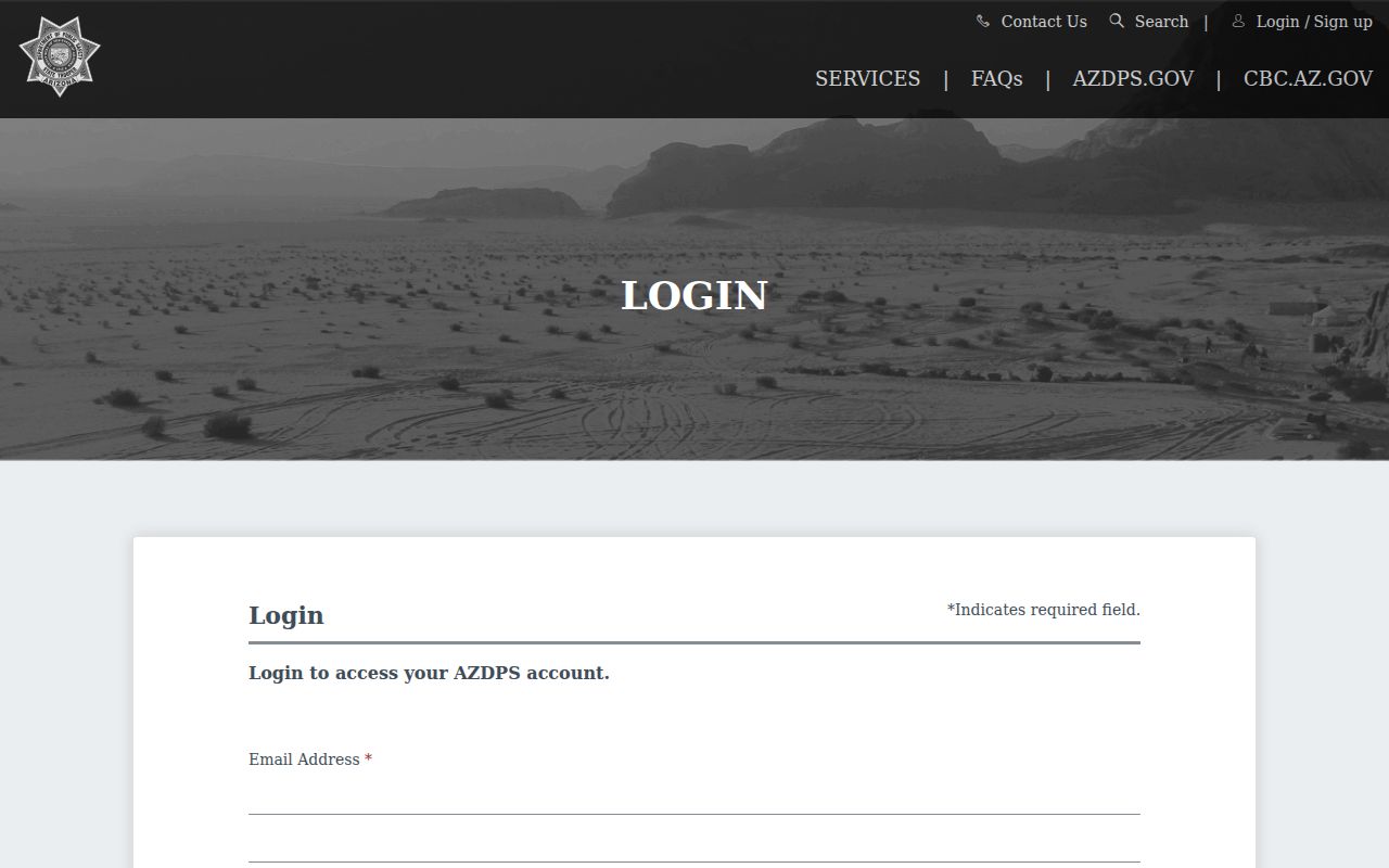 Yuma County criminal record review portal at Arizona DPS