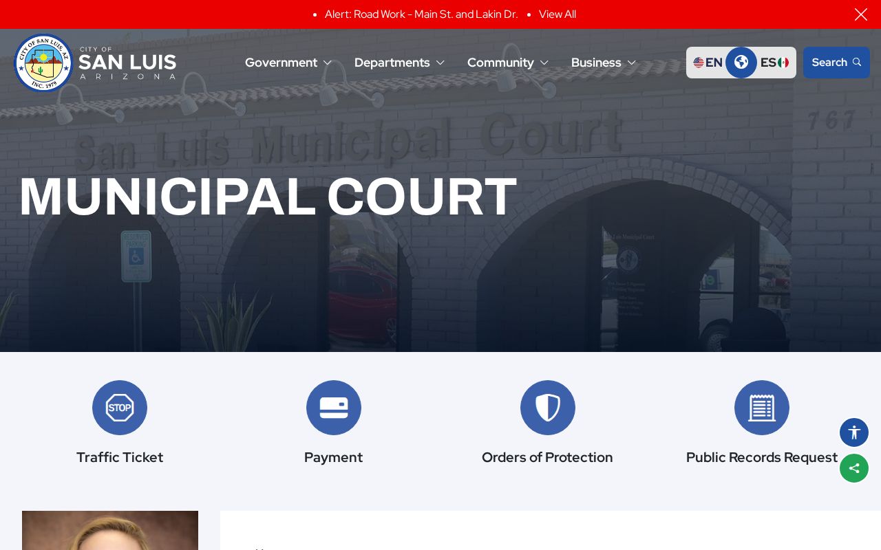 San Luis Municipal Court criminal records office