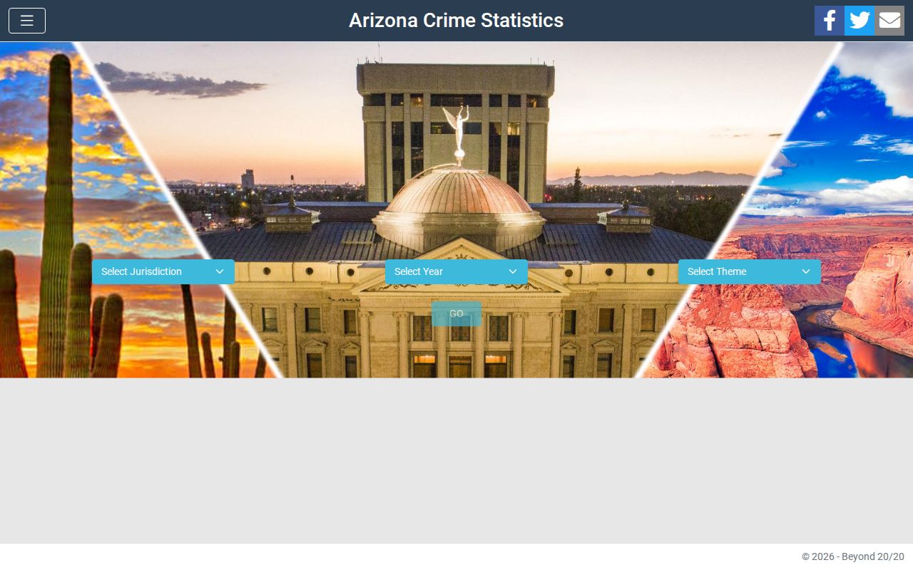 Yuma County arrest lookup Arizona DPS crime statistics selector